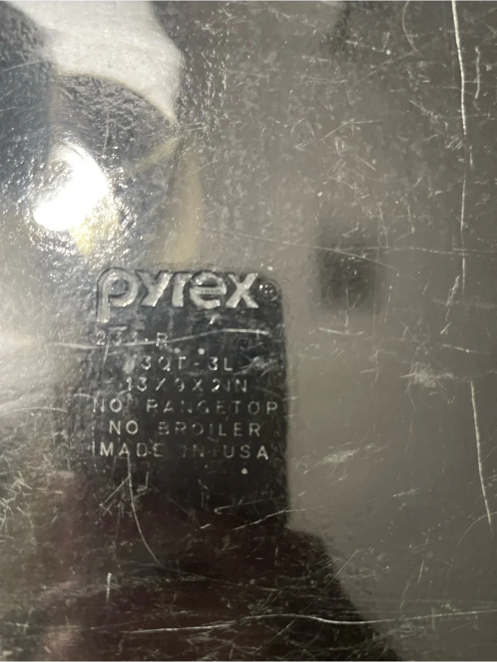Vintage Pyrex Clear Glass Rectangular Baking Dish - Transparent Glass